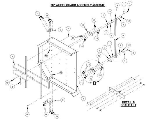 WS25 36&quot; Wheel Guard Assembly
