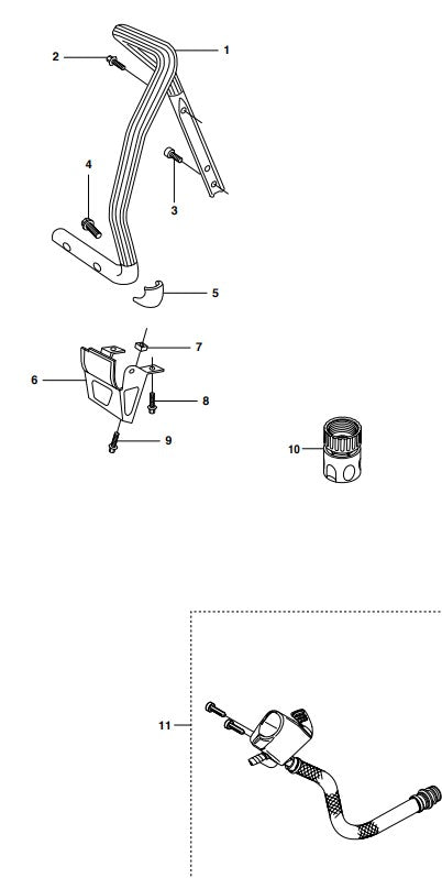 K1250 Handle Assembly Parts by Husqvarna