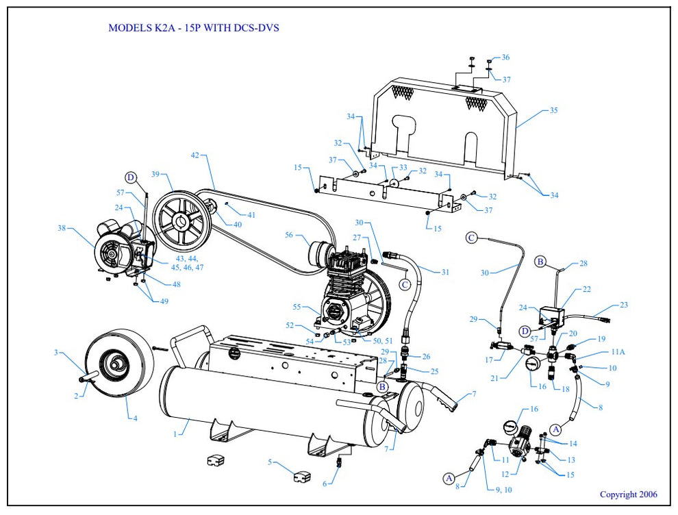K2A-15P-DCS-DVS Assembly Parts By Jenny