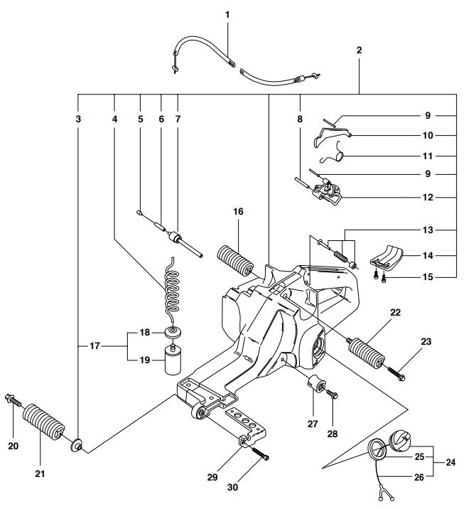 K1250 Fuel Tank Assembly Parts by Husqvarna