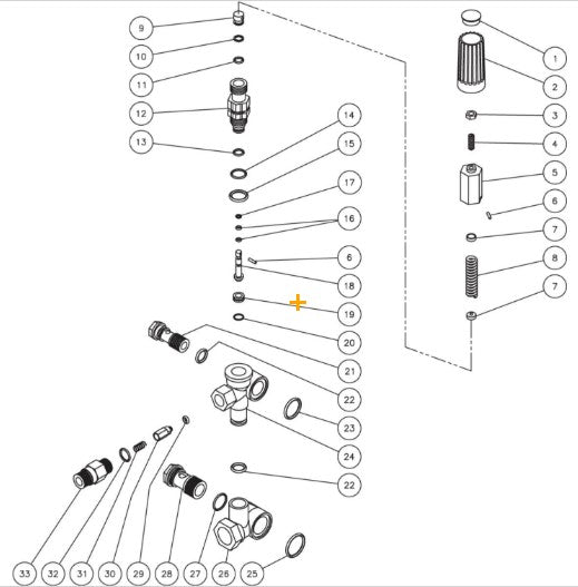 CA-2403-0MHB, CA-2703-0MHB Unloader Assembly Parts by Mi-T-M
