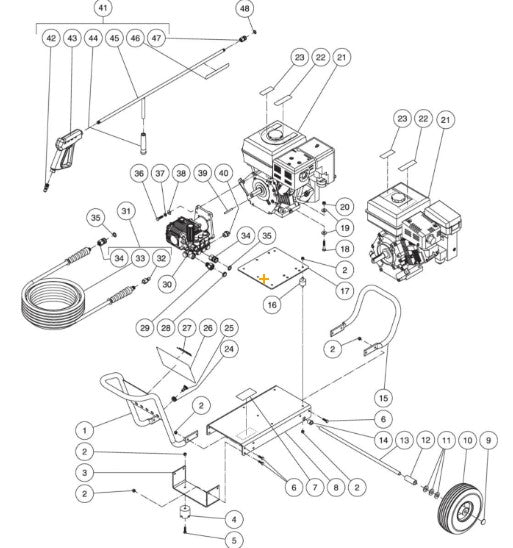 CA-2504-0MHB (sn:0-10307198) Frame Assembly Parts By Mi-T-M