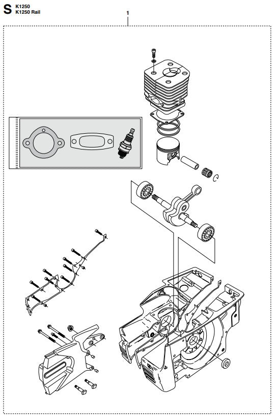 K1250 Short Block Assembly Parts