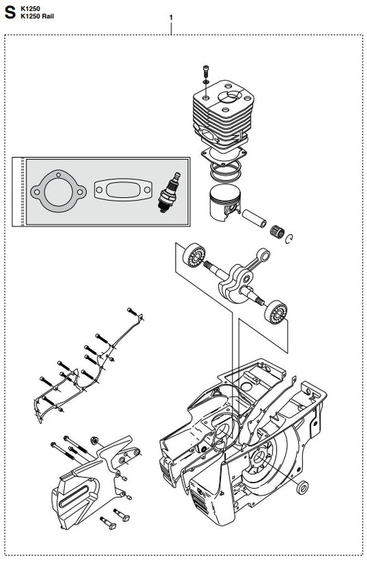 K1250 Short Block Assembly Parts