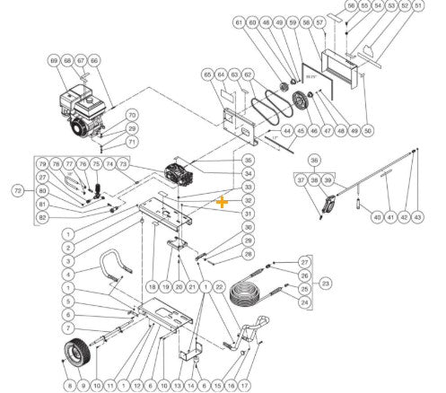 CBA-3504-1MGH (sn:10733132-99999999) Frame Assembly Parts by Mi-T-M