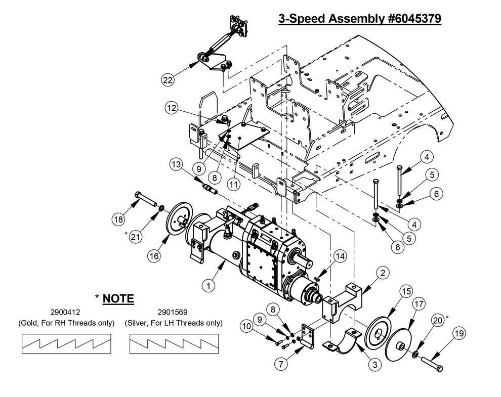 CC4144DXL-3 3-Speed Assembly