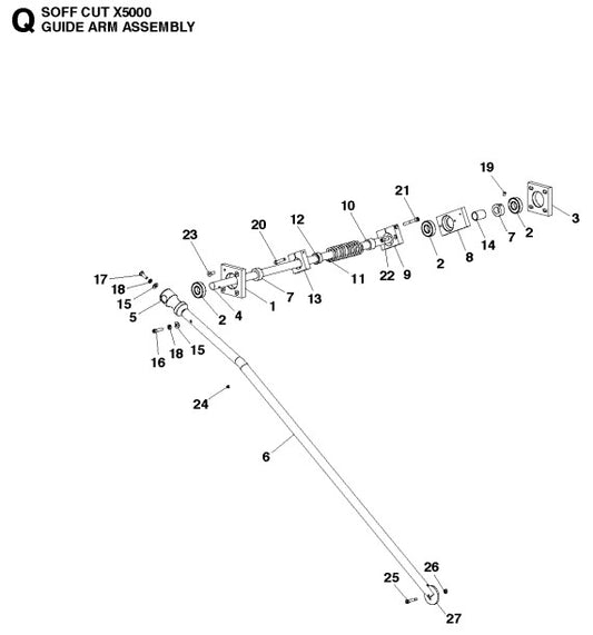 Guide Arm Assembly Parts For Soff Cut X5000 by Husqvarna
