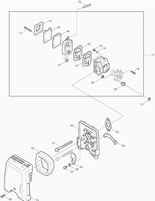 RBC221 String Trimmer Assembly Part 3 by Makita