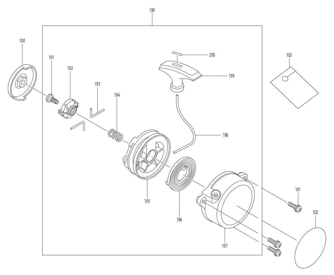 EB7650TH Starter Assembly Parts