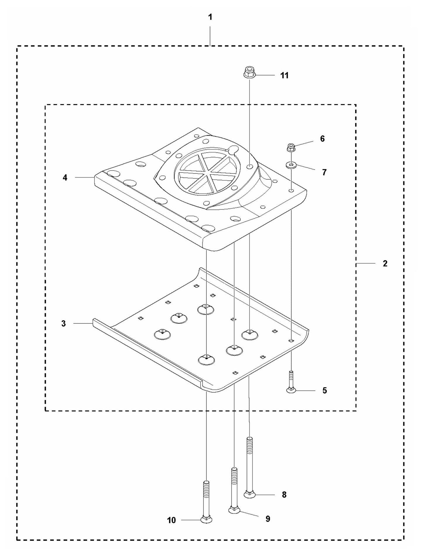 LT 8005 Foot Repair Kit -330 mm/ 13 in. Assembly Parts by Husqvarna