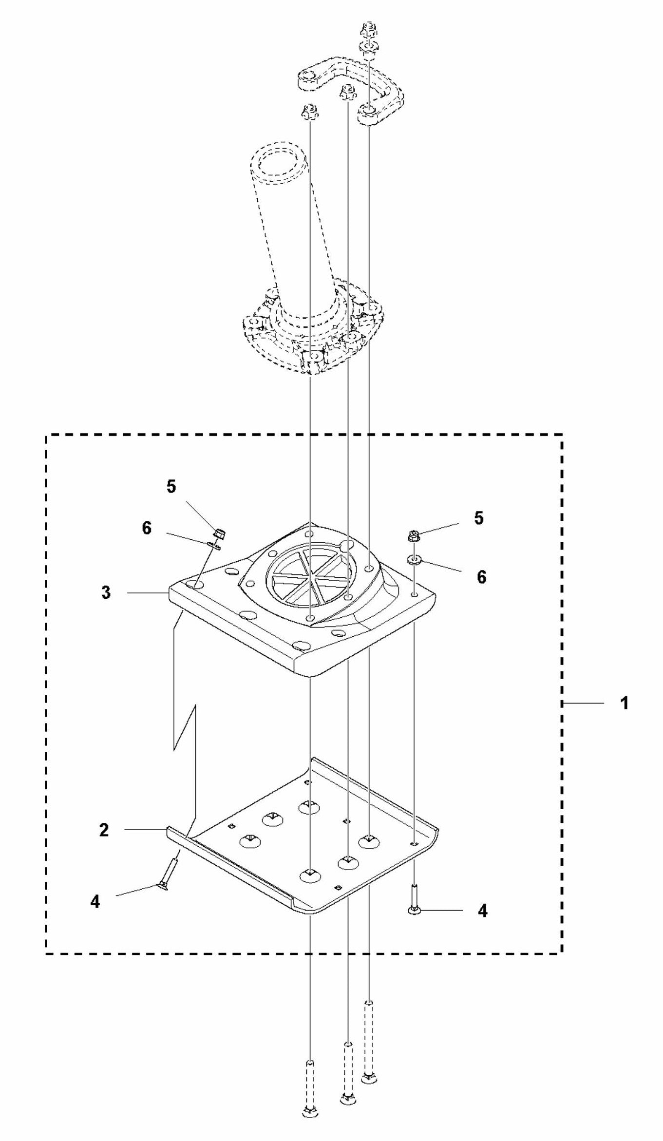LT 8005 Foot -280 mm/ 11 in. Assembly Parts by Husqvarna