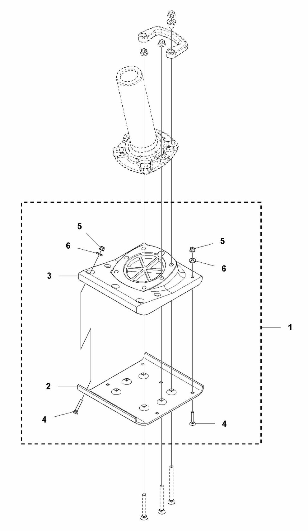 LT 8005 Foot -280 mm/ 11 in. Assembly Parts by Husqvarna