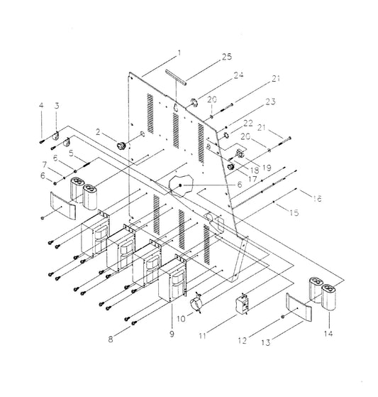 Maxi-Lite Laydown 6-8KW-4-Light Ballast Assembly Parts By Allmand