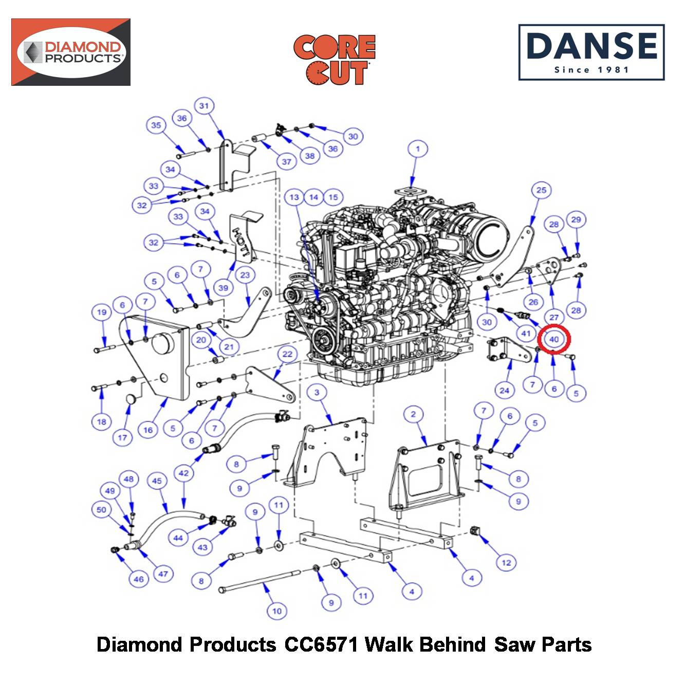 Sender, Low Coolant Level Dry Sinking 2801290 Fits Core Cut CC6571 Walk Behind Saw By Diamond Products