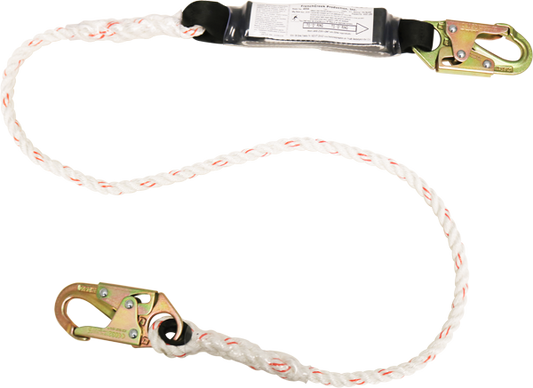 400A 6' Shock Absorbing rope lanyard Yellow by FrenchCreek Production