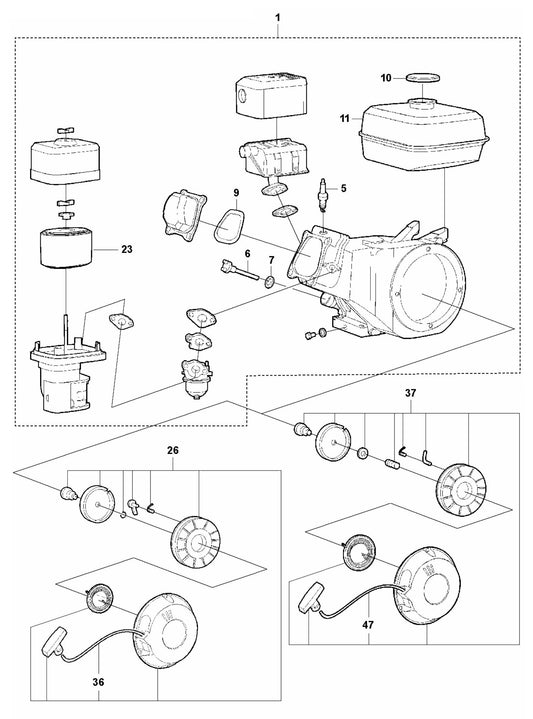 LF 80 LAT Engine-Honda GX 160 UT2 SXS4 OH2 Assembly Parts by Husqvarna
