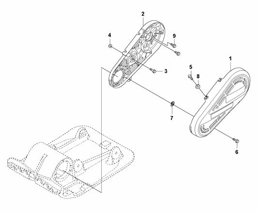 LF 80 L Belt Guard Assembly Parts by Husqvarna