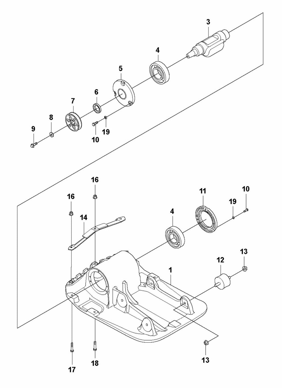 LF 80 LAT Ground Plate Installation Assembly Parts by Husqvarna