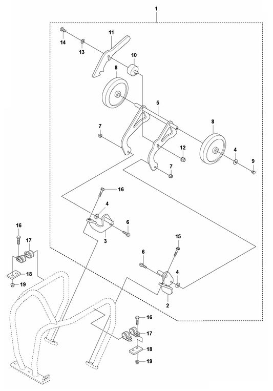 LF 80 LAT Transport Device Assembly Parts by Husqvarna
