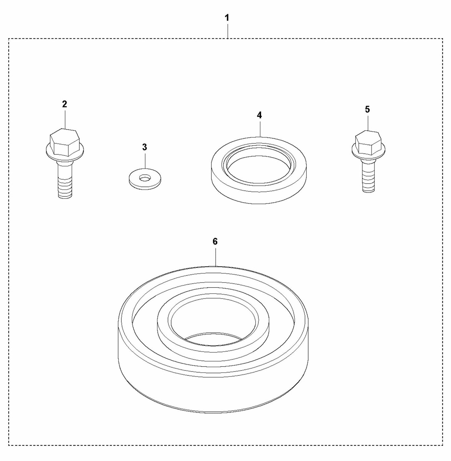 LF 80 L Eccentric Element Repair Kit Assembly Parts by Husqvarna