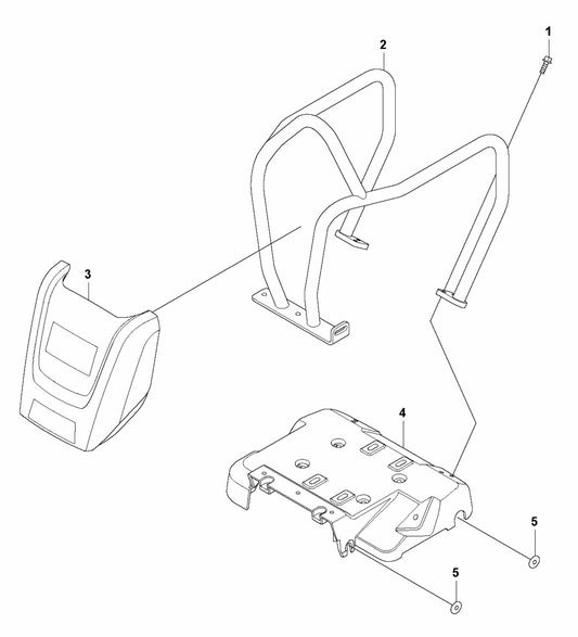 LF 80 L Engine Plate Assembly Parts by Husqvarna
