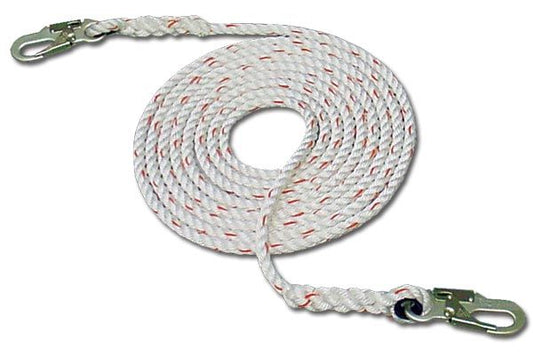 French Creek 410-Z Vertical Lifeline Rope with Dual Snaphook Ends 