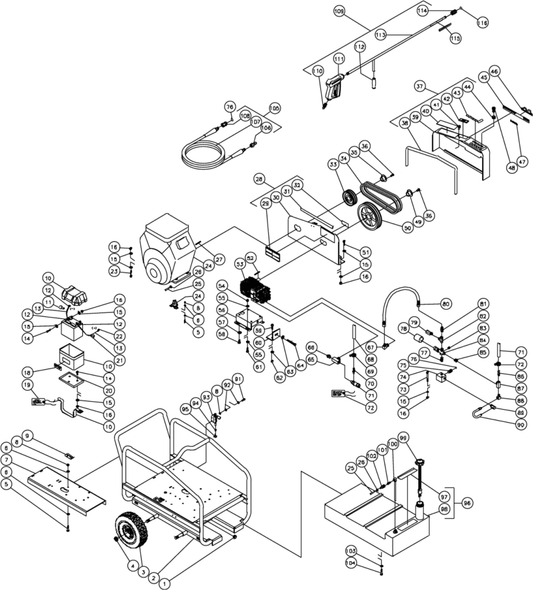 CWC-4004-1MGV (sn:10005895-10182543), CWC-4004-1MGV (sn:10182544-99999999) Frame Assembly Parts by Mi-T-M