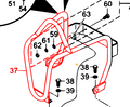 Multiquip Mikasa 416910170 guard hook replacing 416121050 and 416121051 for MVC88 plate compactors