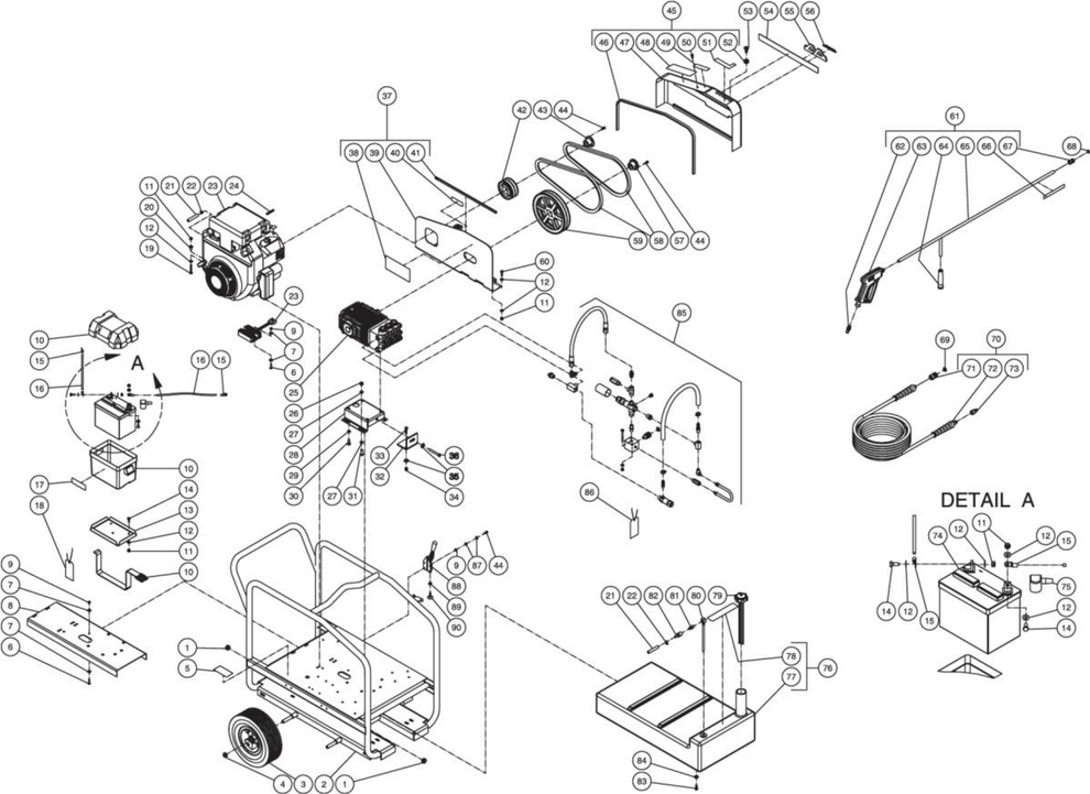 CWC-4005-2MGH (sn:0-10230792) Frame Assembly Parts by Mi-T-M