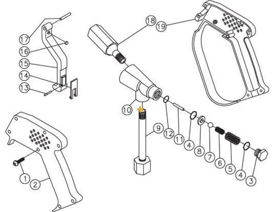 CWC-4005-2MGH Gun Assembly Parts By Mi-T-M