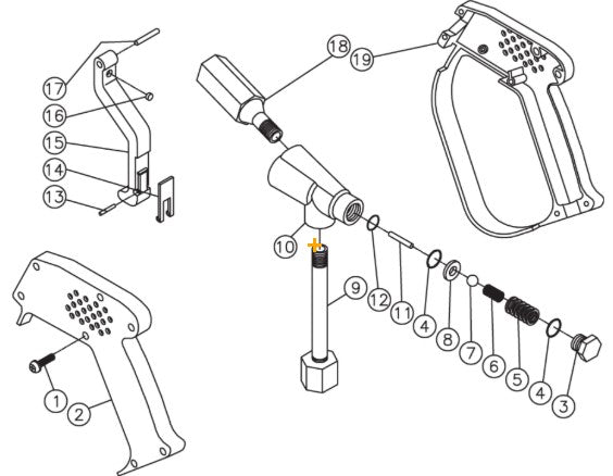 CWC-4005-2MGH Gun Assembly Parts By Mi-T-M
