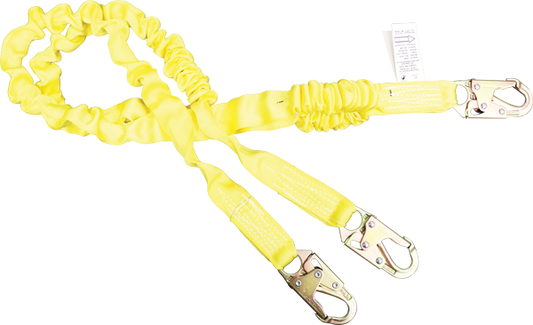 420AS Dual-leg tubular shock absorbing lanyard Yellow by FrenchCreek Production