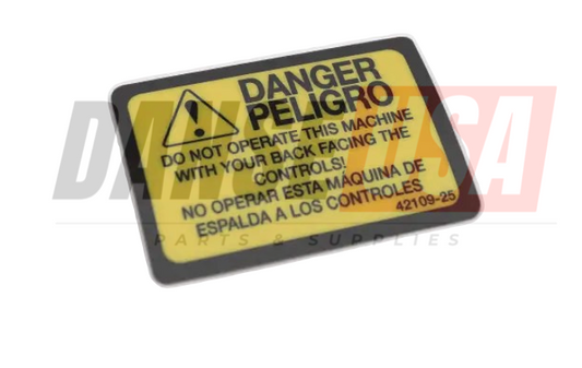 42109-25 Decal, Operator Position by Allen Enginnering
