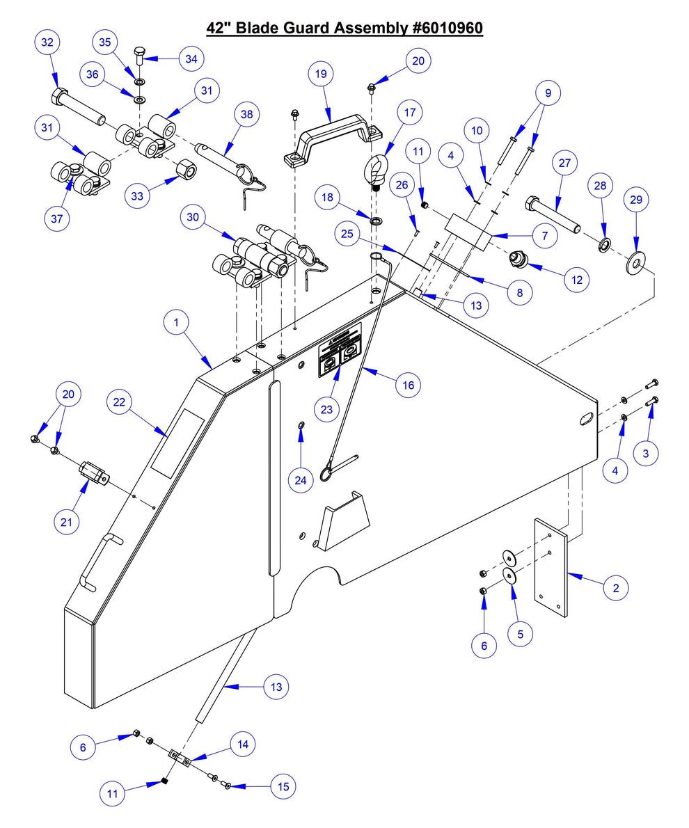 CC5049 42'' Blade Guard Assembly
