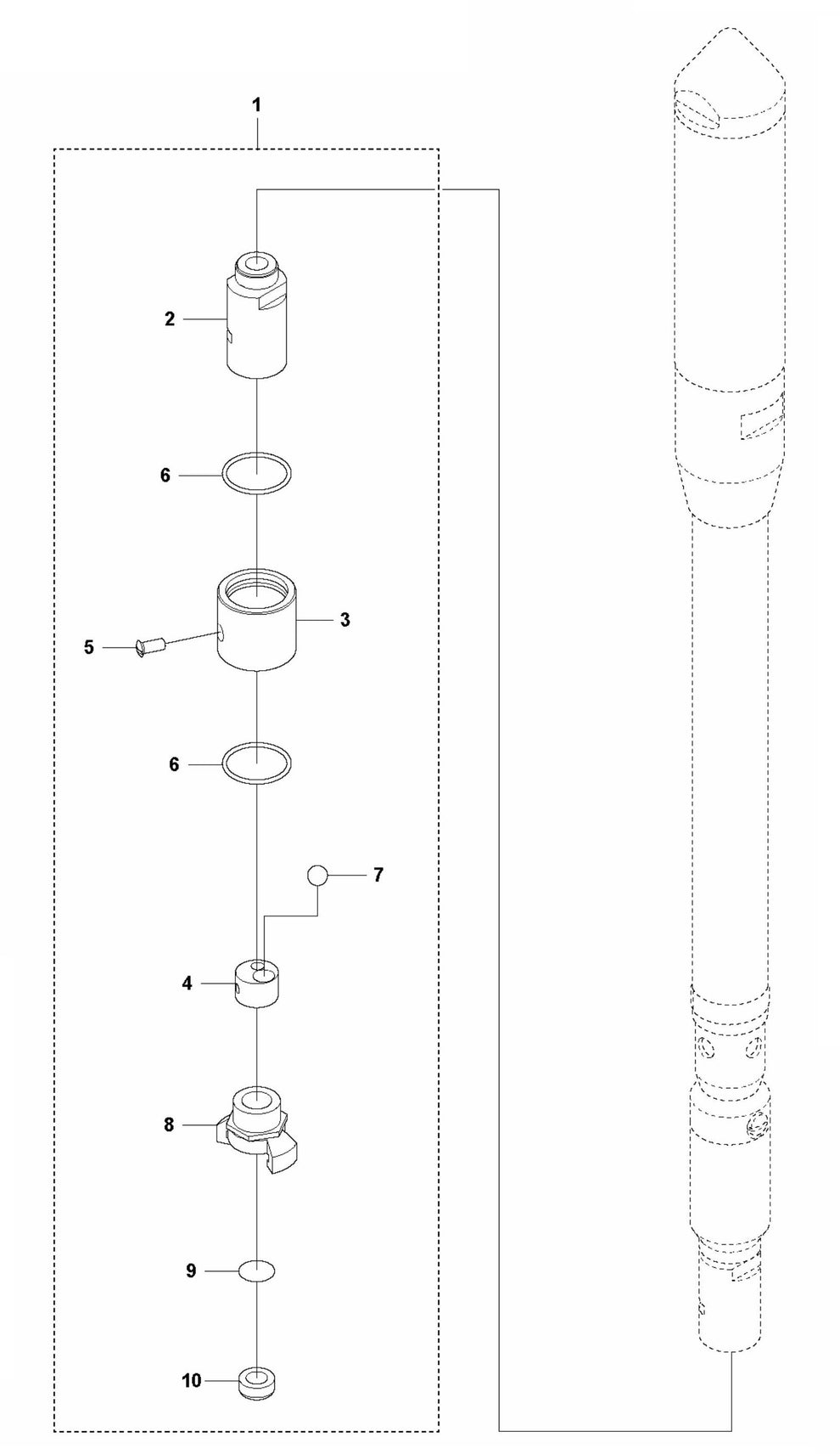 AY 67 SN 481 Quick Coupling w/ Ball-Stop Valve Assembly Parts by Husqvarna