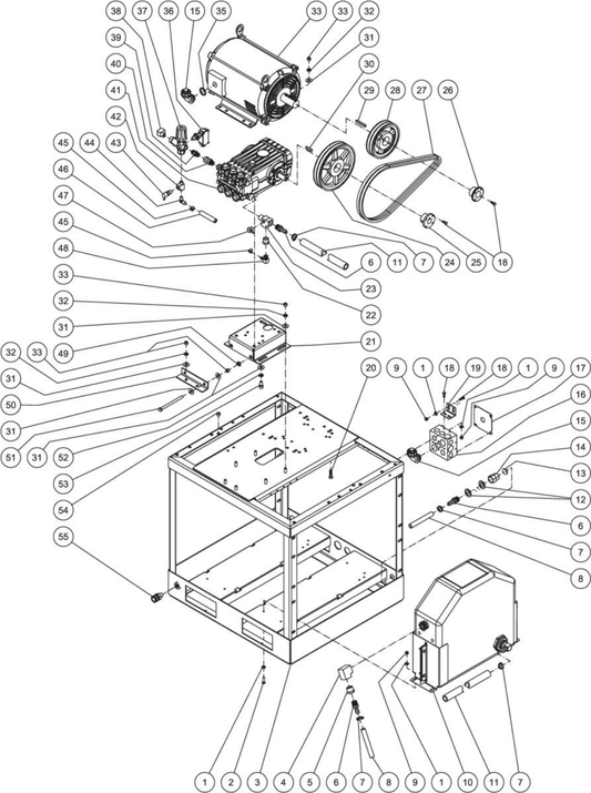 HG-3004-3460 (sn:15024155-15045000) Motor Base Assembly Parts By Mi-T-M