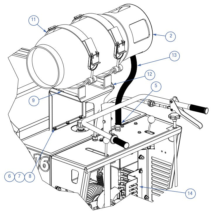 Propane Assembly (AR16 ONLY) Assembly Parts-  AR16 & AR21 By Allen Engineering