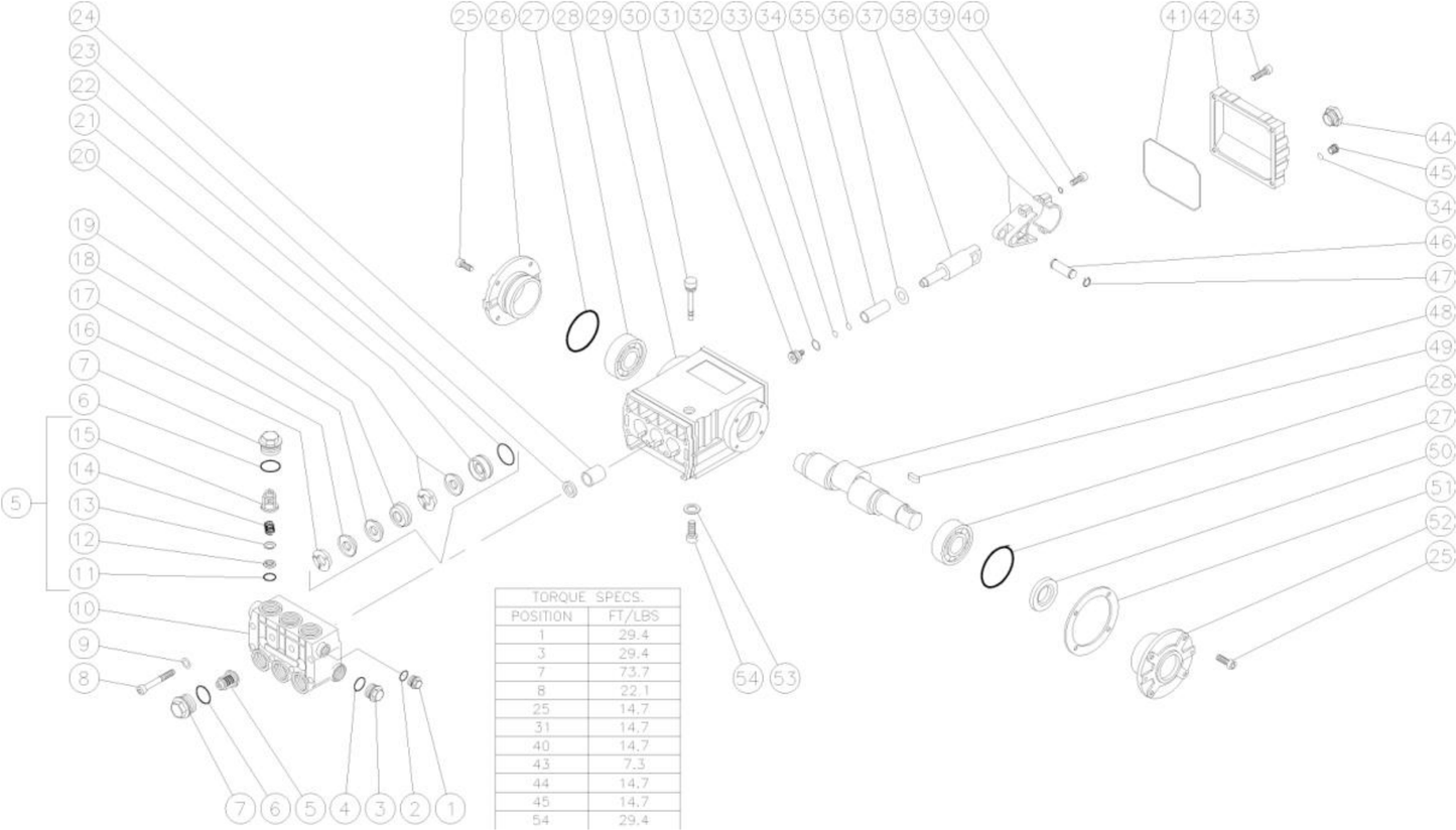 HG-1505-0M10 (sn:0-26639), (sn:26640-29516), HG-2004-0M10 (sn:26640-29516), (sn:0-26639), HG-2004-0M30 (sn:26640-29516), (sn:0-26639) Pump Assembly Parts By Mi-T-M