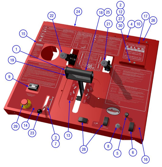 AT16 Control Panel Assembly Parts By Allen Engineering
