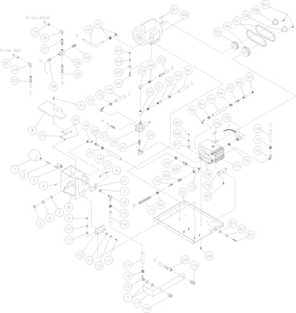HG-1505-0M30, HG-2004-0M30, HG-2205-0M30, HG-3004-0M30 (sn:0-26639) Motor/Pump Assembly Parts by Mi-T-M
