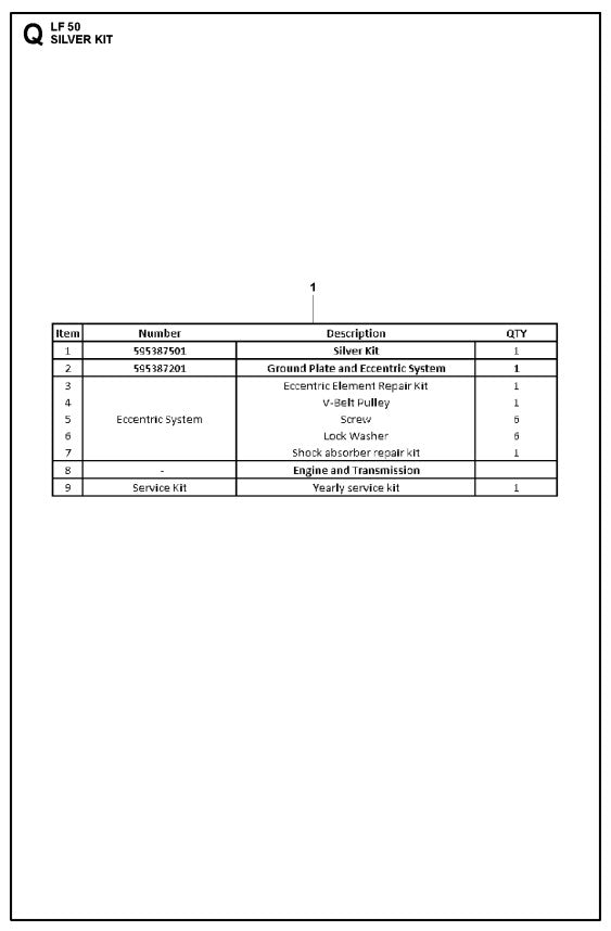 Silver Kit Assembly Parts For LF 50 L By Husqvarna