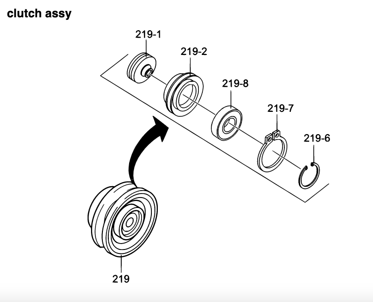 460446780 Clutch Assy. for Multiquip Mikasa MVC70H MVC70HW Plate Tamper / Compactor