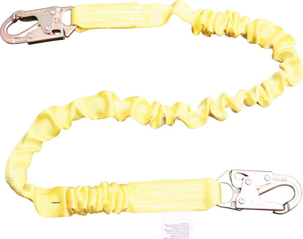 460AS 6' Tubular web lanyard with internal shock absorbing core.  Yellow by FrenchCreek Production