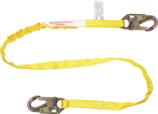 460A 6' Tubular web lanyard with internal shock absorbing core.  Yellow by FrenchCreek Production