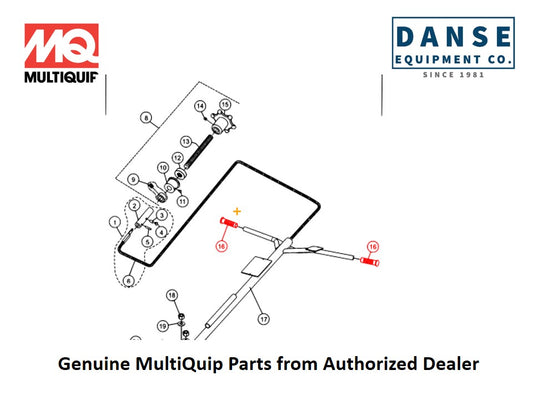 4634 Grip, Handle For J36E2 Series Whiteman Walk-Behind Power Trowels By Multiquip