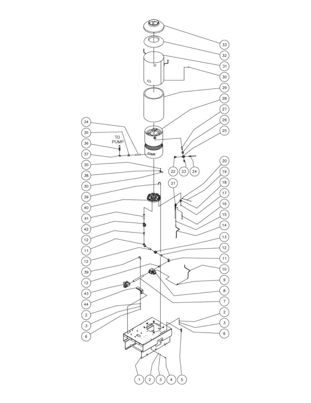 HLP-0703-0M10/HLP-1502-0M10 (sn:15011885-15014383) Gas Pipe/Heat Exchanger Assembly Parts by Mi-T-M