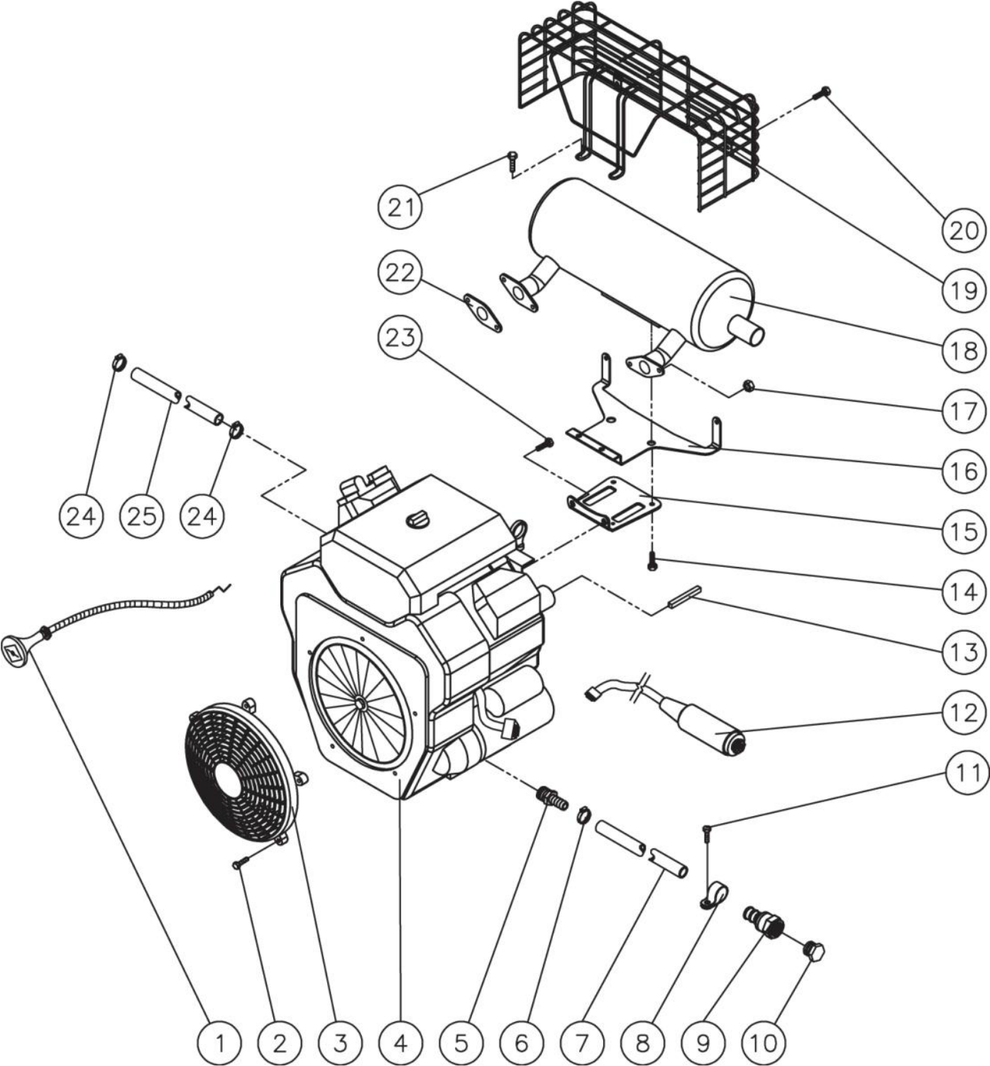 HS-3005-0MGK, HS-3504-0MGK (sn:0-15011230)/(sn:15011231-99999999) Engine Assembly Parts by Mi-T-M