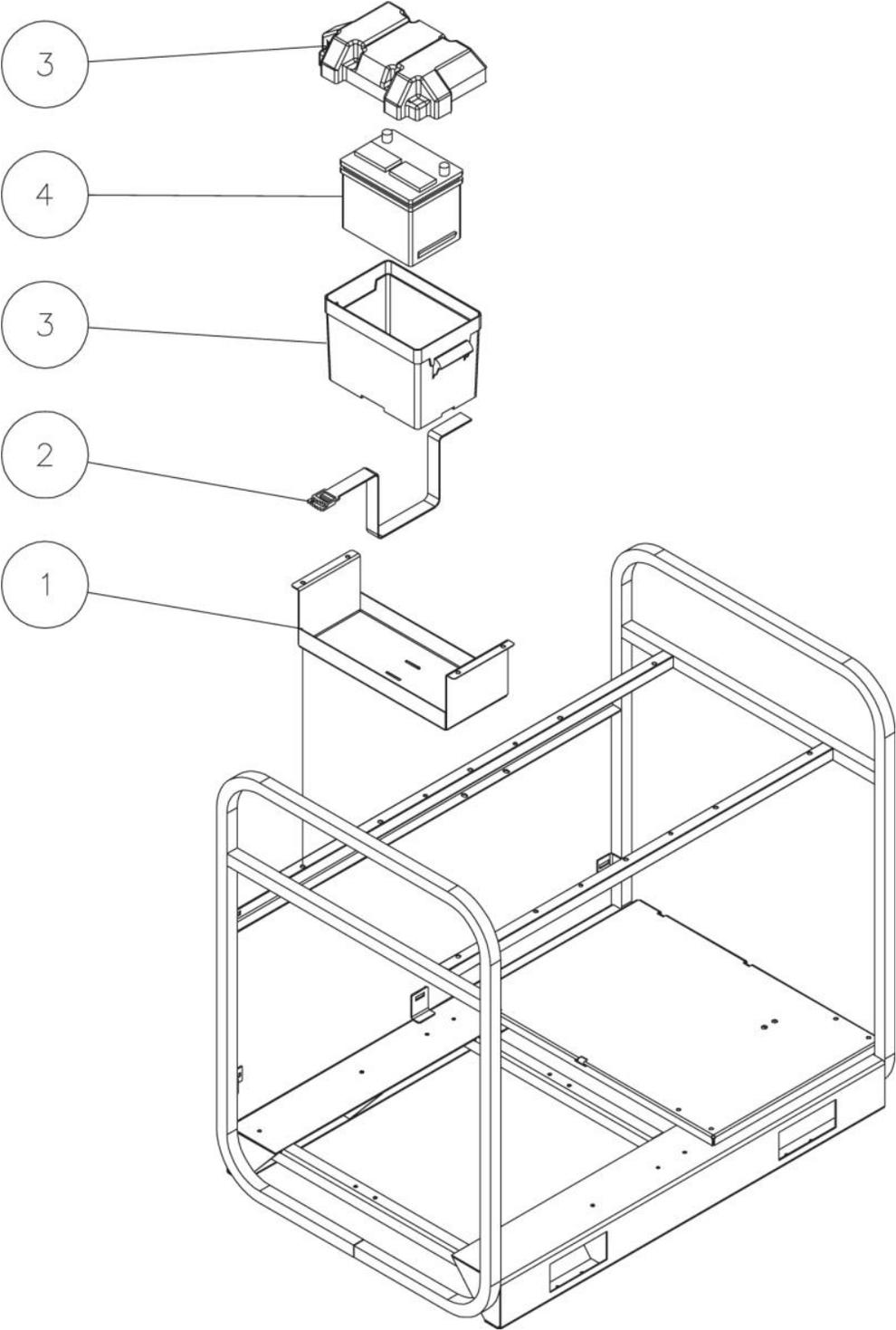 HS-3006-0MGD (sn:0-99999999) Battery Box Assembly Parts by Mi-T-M