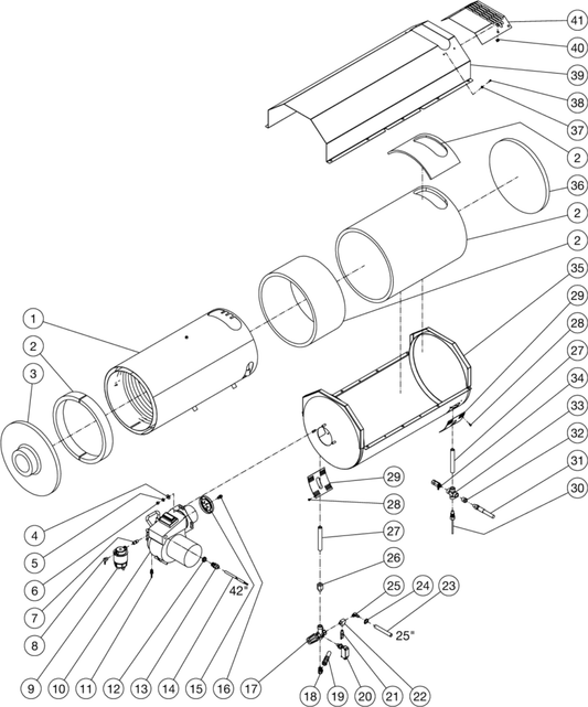 HS-3008-0MGH/ HS-3008-1MGK (sn:0-99999999) Heat Exchanger Assembly Parts by Mi-T-M