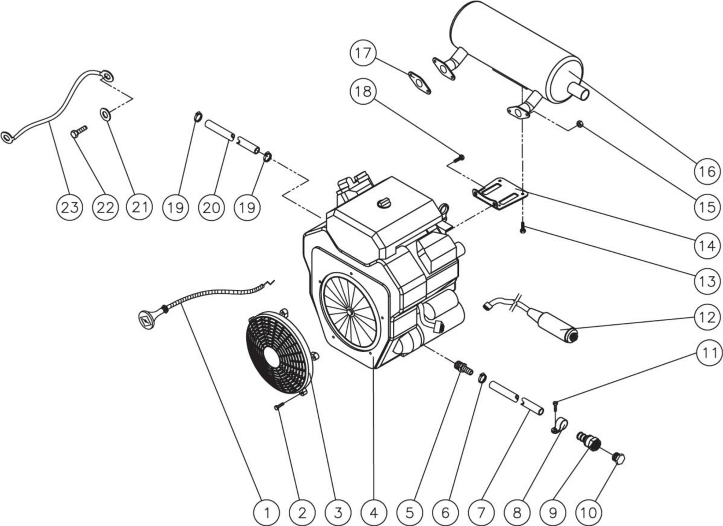 HS-3506-1MGK Engine Assembly Parts by Mi-T-M